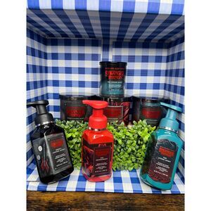 Bath & Body Works x Stranger Things ULTIMATE 7-Pc Set: 3-Wick Candles & Soaps